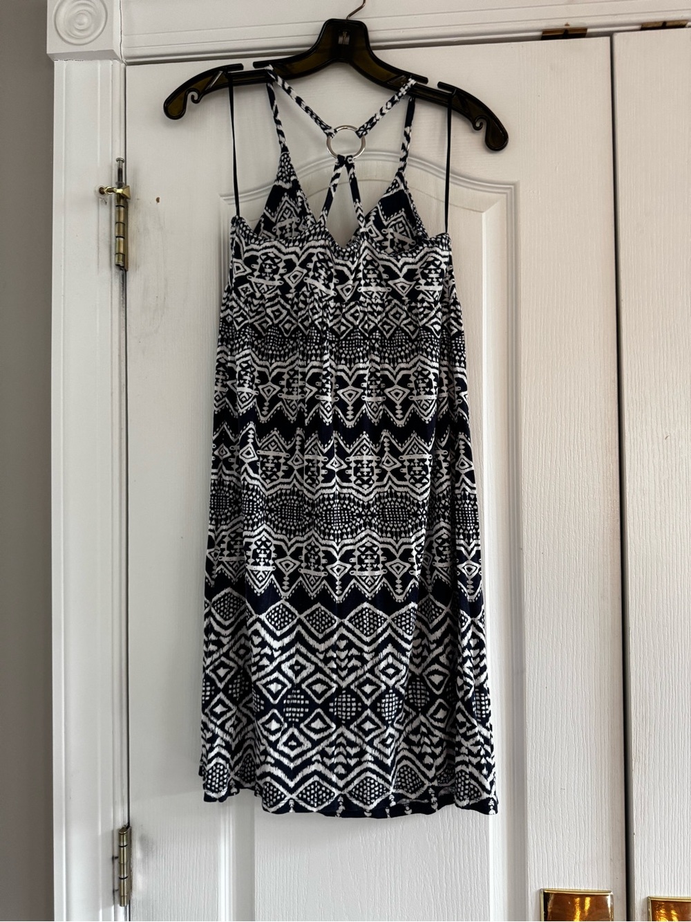 Black & White Patterned Strappy Sundress